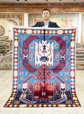 天匠美式复古客厅地毯别墅手工地毯波斯地毯清洗修补122x183cm