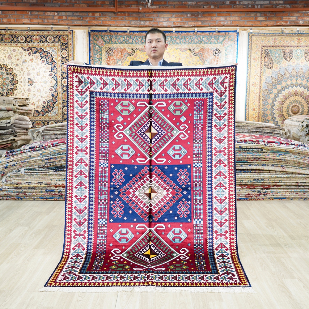 天匠美式复古客厅地毯手工波斯顿地毯出口全球87国122x183cm