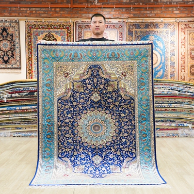 天匠手工地毯欧式美式波斯风格卧室真丝地毯122x183cm