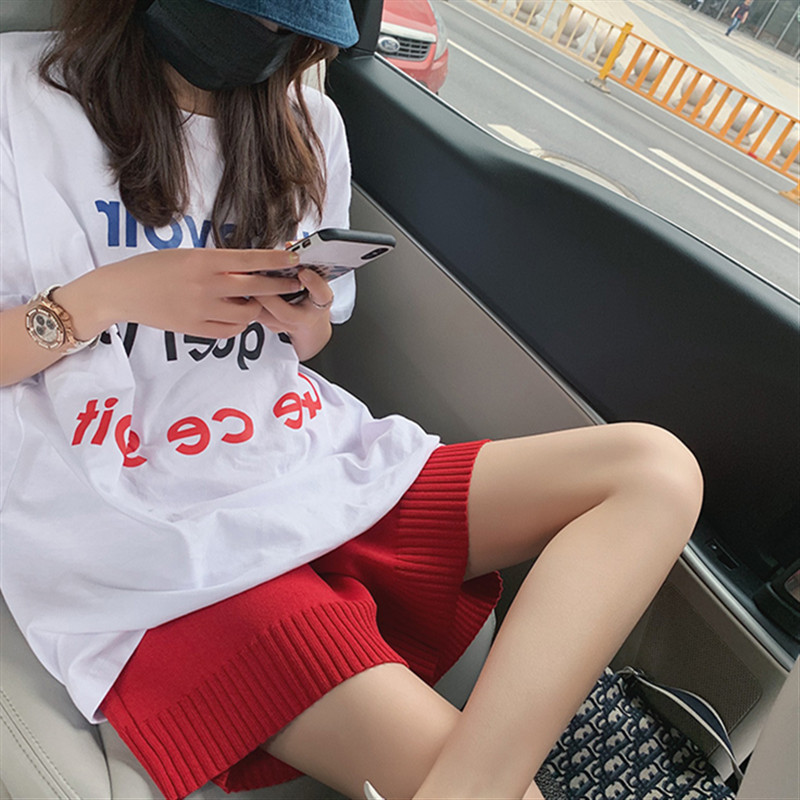 明星同款夏装t恤女小众2025新款春夏潮超火ins短袖宽松中长款上衣
