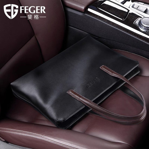 手拿商务风大容量韩版横款男包