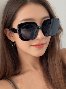 亏本清仓gm墨镜女复古网红太阳镜潮时尚黑色眼镜大脸显瘦防紫外线