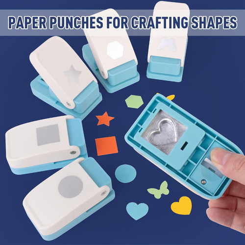 1 Inch Craft shape punch压花器方形圆六边形星形打孔机贺卡手账