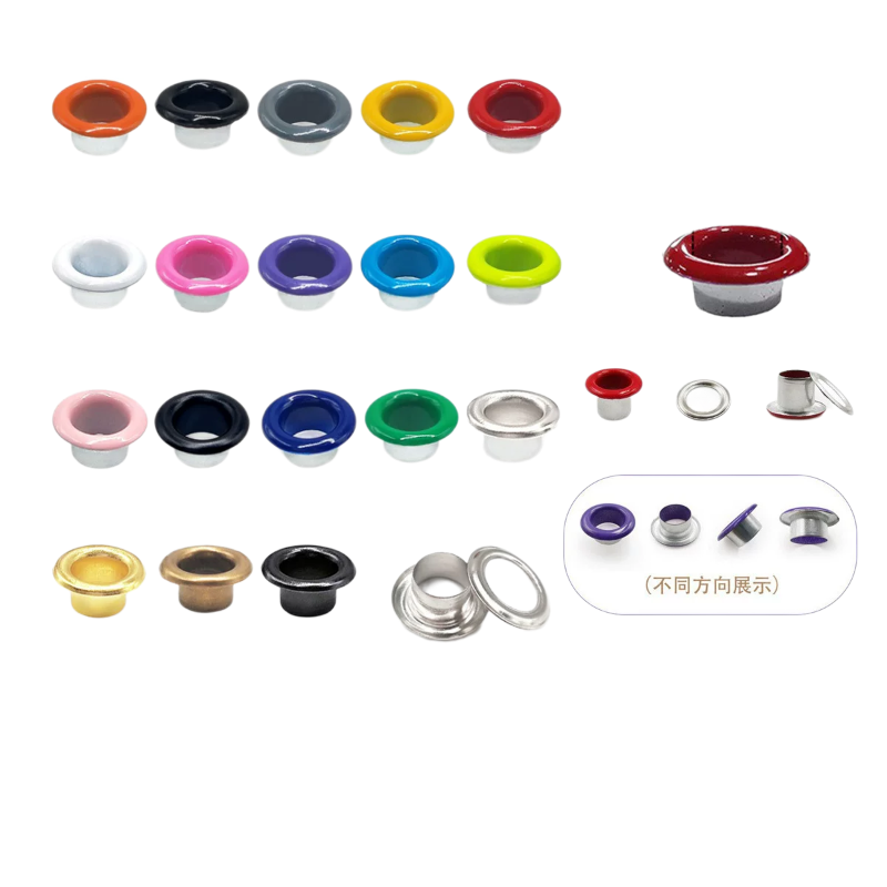 现货吊牌铆钉鸡眼扣彩色气眼扣服装空心铆钉文件袋金属配件