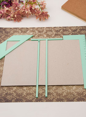 Handmade Book Cover binding Tool封面制作定位尺打孔缝线装订器