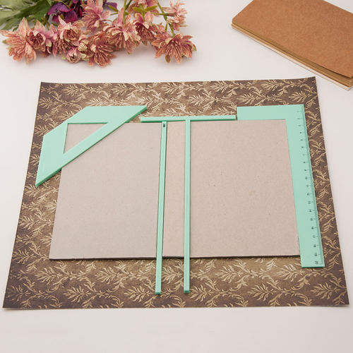 Handmade Book Cover binding Tool封面制作定位尺打孔缝线装订器