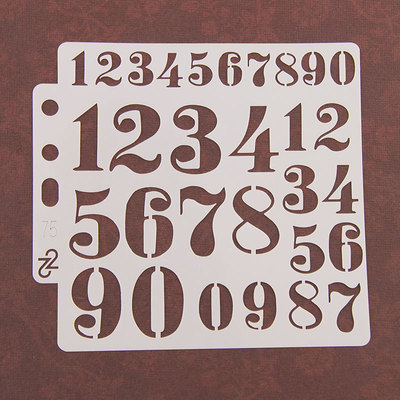 Alphabet painting stamp drawing数字镂空绘画模板遮蔽喷花模