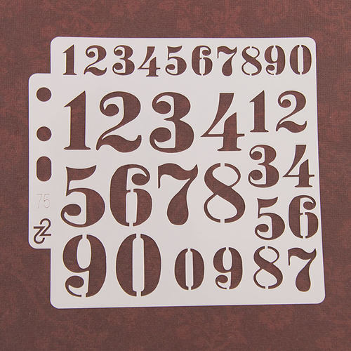 Alphabet painting stamp drawing数字镂空绘画模板遮蔽喷花模
