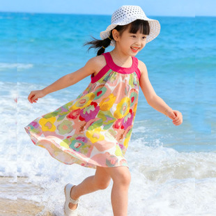 女童连衣裙2026夏季新款儿童海边穿搭度假背心沙滩裙小女孩裙子