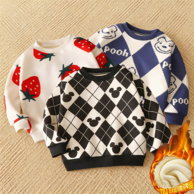 今日特价儿童秋冬加绒保暖毛衣