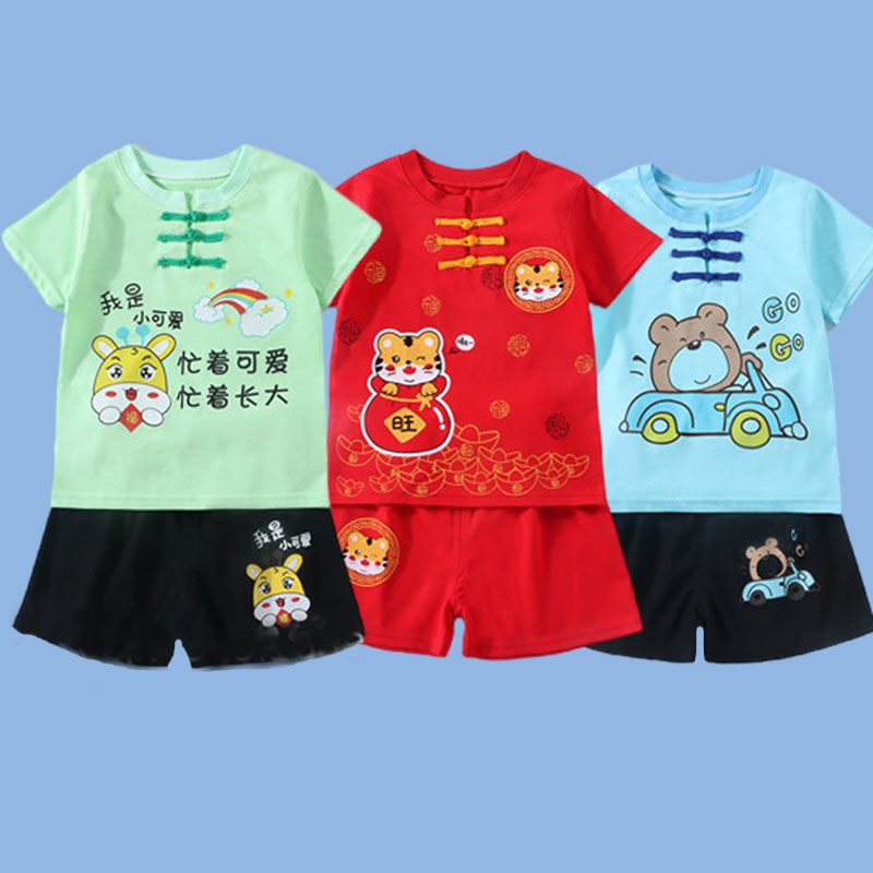 2025夏装儿童夏季短袖短裤套装