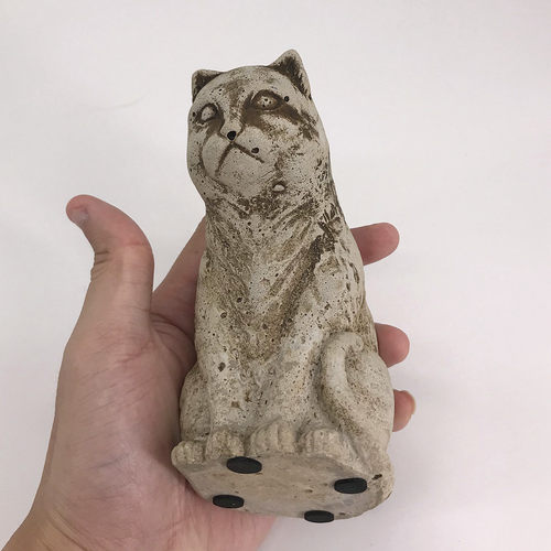 猫动物工艺品 复古做旧拍摄场景道具 家居软装摆设 水泥雕塑 小号