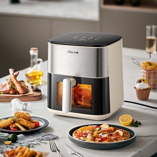 小熊空气炸锅QZG-H16T5家用可视大容量免翻面一体烤箱多功能6.2L