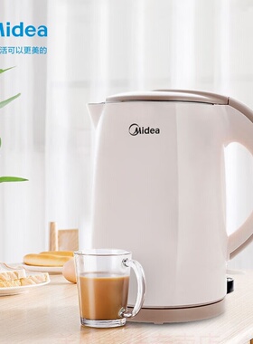 美的电水壶MK-H415E2j电热水壶304不锈钢家用自动断电大容量其它