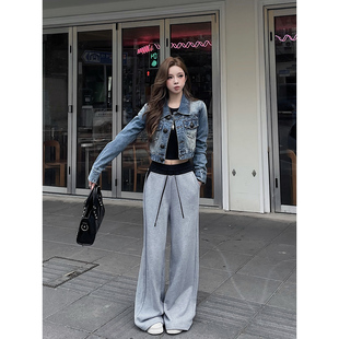 Y2k丹宁外套 纸片人卫裤 主推——撞色版 aw黑色tee 美高练习生