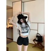 有种古早电影感 限量 LA棕榈画报 feel——125g精梳棉调性tee