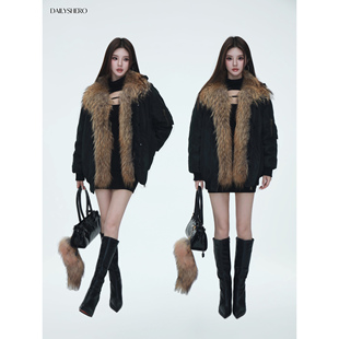 Dailyshero*瑞雪派克 90白鹅绒&“可拆卸”貉子毛阔版派克羽绒服