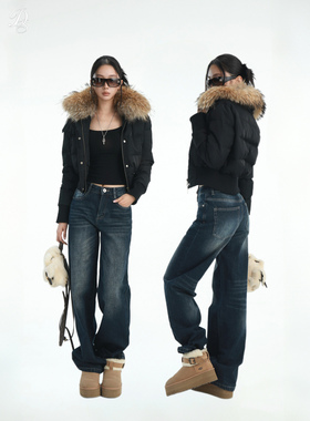 限量Dailyshero*秋冬抓绒版！Street vibe渐变猫须洗水牛仔裤