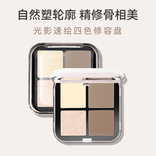 NOVO光影速绘四色修容盘立体鼻影侧影修容哑光高光瓷光柔焦平价