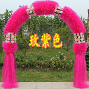 爆品婚庆道具绢花拱门幸福花门婚礼花门开业拱门婚庆花门庆典活品