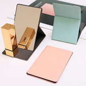 随身便携创意折叠镜 多色简约 迷你小镜子 不锈钢化妆镜 摔不碎