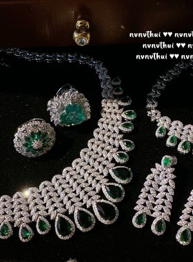 莫吉托绿石彗星蜂巢项链 富婆的快乐 镀18K金 麦穗水滴锆石手链