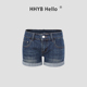2025夏季 低腰翻边牛仔短裤 新款 修身 Q254130 简约时尚 HHYB别来无恙