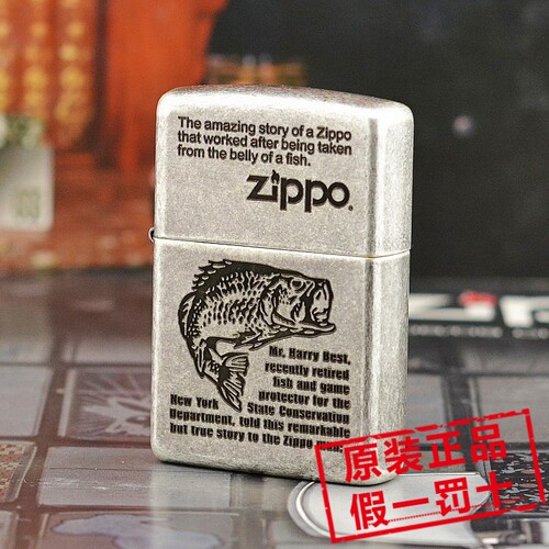 原装正品zippo打火机仿古银雕刻