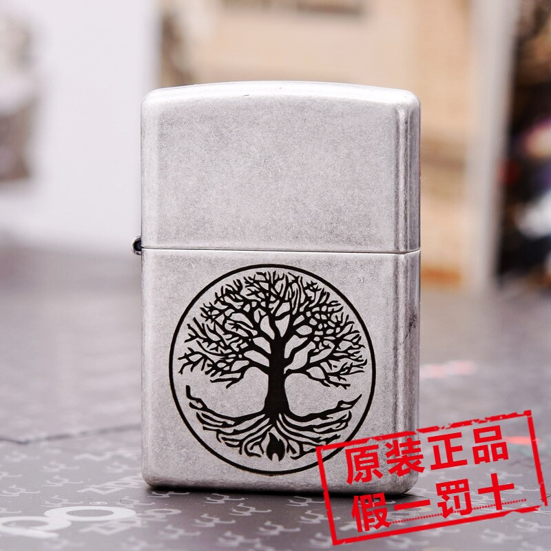 美国原装正品ZIPPO打火机 121fb古银201fb古铜DIY版生命之树 古树