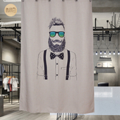 试衣间门帘服装 店布帘北欧风布艺门帘ins风格 更衣室门帘定制LOGO