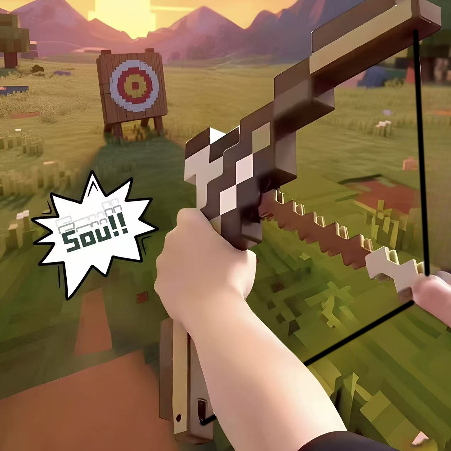 我的世界弓箭可射击亲子户外玩具男游戏模型六一儿童节生日礼物