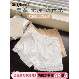 舒適蕾絲短褲 褲 薄款 修身 女 打底防走光高腰包臀內褲