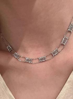 格调 小红书爆款双面格桑花时尚轻奢项链手链高级感精致锁骨链女