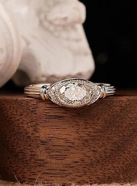 小红书爆款罗马柱中古高级感戒指