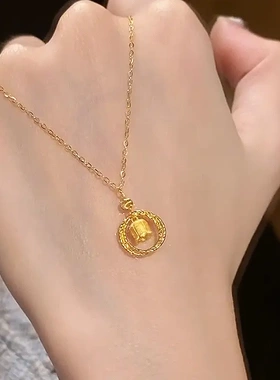 格调 小红书同款响动摇晃铃兰花项链2025新款精致奢品花朵吊坠女