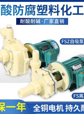 FS/F102化工泵耐酸碱工程塑料离心泵103海水自吸泵耐腐蚀盐酸泵
