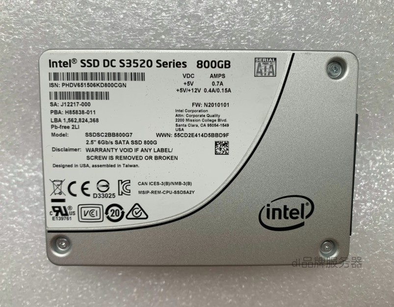 英特尔企业级颗粒服务器固态硬盘