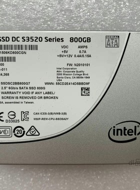 Intel/英特尔 S3510 800G企业级固态硬盘MLC颗粒 服务器2.5寸SSD
