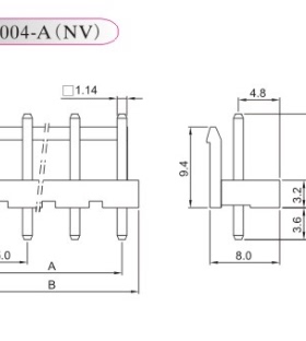 HXH红星接插件NV-2A 3A 4A 5A HX50004-2A 直针座连接器5.0mm间距