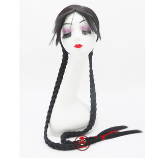 戏曲朝阳沟银环双辫子整顶头套男女反串傻妞村姑麻花仿人发假发