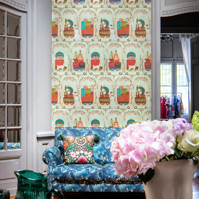 美国进口壁纸 FANCY TRIP Dusty Pink Wallpaper 无纺布高档 墙纸