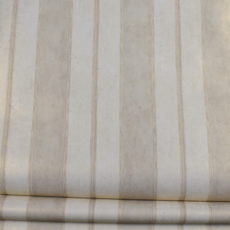 现货 美国原装进口壁纸  美式米条纹百搭 满铺背景墙环保纯纸墙纸
