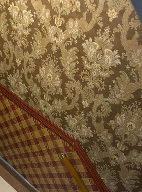 美国原装进口wallquest纯纸墙纸个性大马士革客厅卧室背景墙壁纸