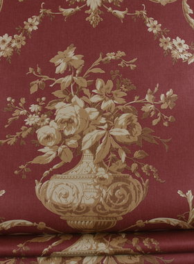 美国原装进口wallquest环保纯纸墙纸法式宫廷大花婚房背景墙壁纸