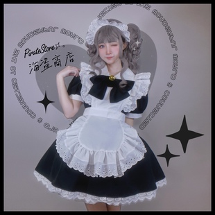 围裙可单买 猫咪女仆蝴蝶结铃铛可爱日系蝴蝶结lolita妹抖 中华娘