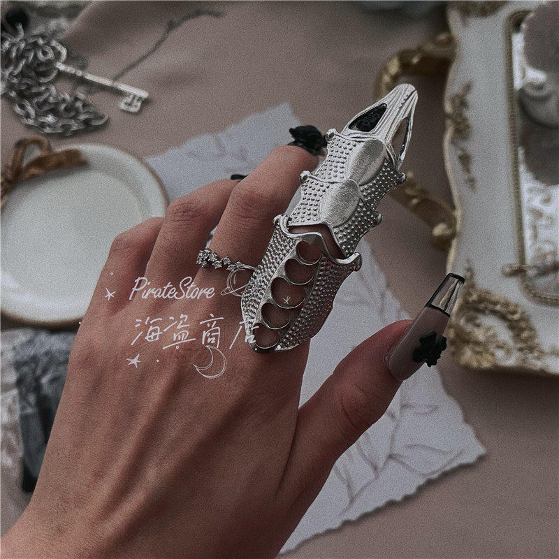 NANA. 银色暗黑指套 关节戒指手部盔甲 朋克哥特音乐节 致娜娜