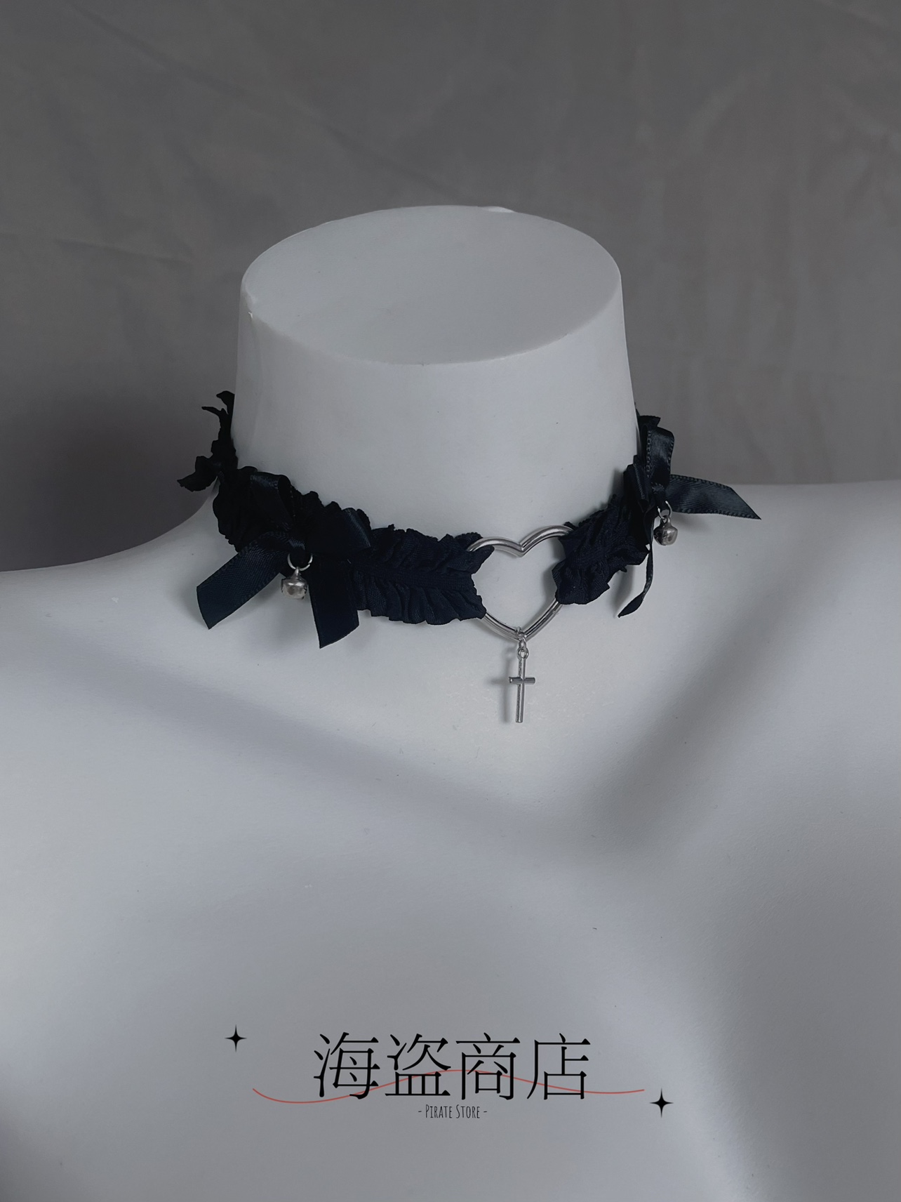 choker腿环2用~心形铃铛项圈