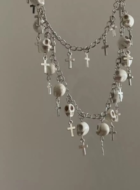 魑魅魍魉百鬼夜行暗黑双层项链