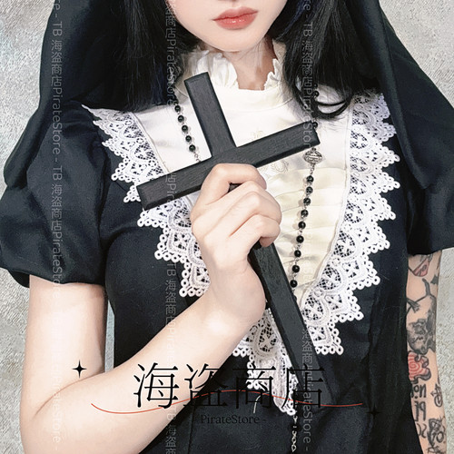 祈 大号十字架道具木质复古cos朋克哥特拍照lolita暗黑eva修女