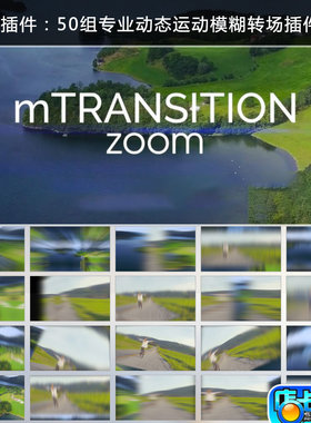 FCPX插件：50组专业动态运动模糊转场预设插件 mTransition Zoom